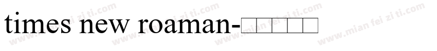 times new roaman字体转换